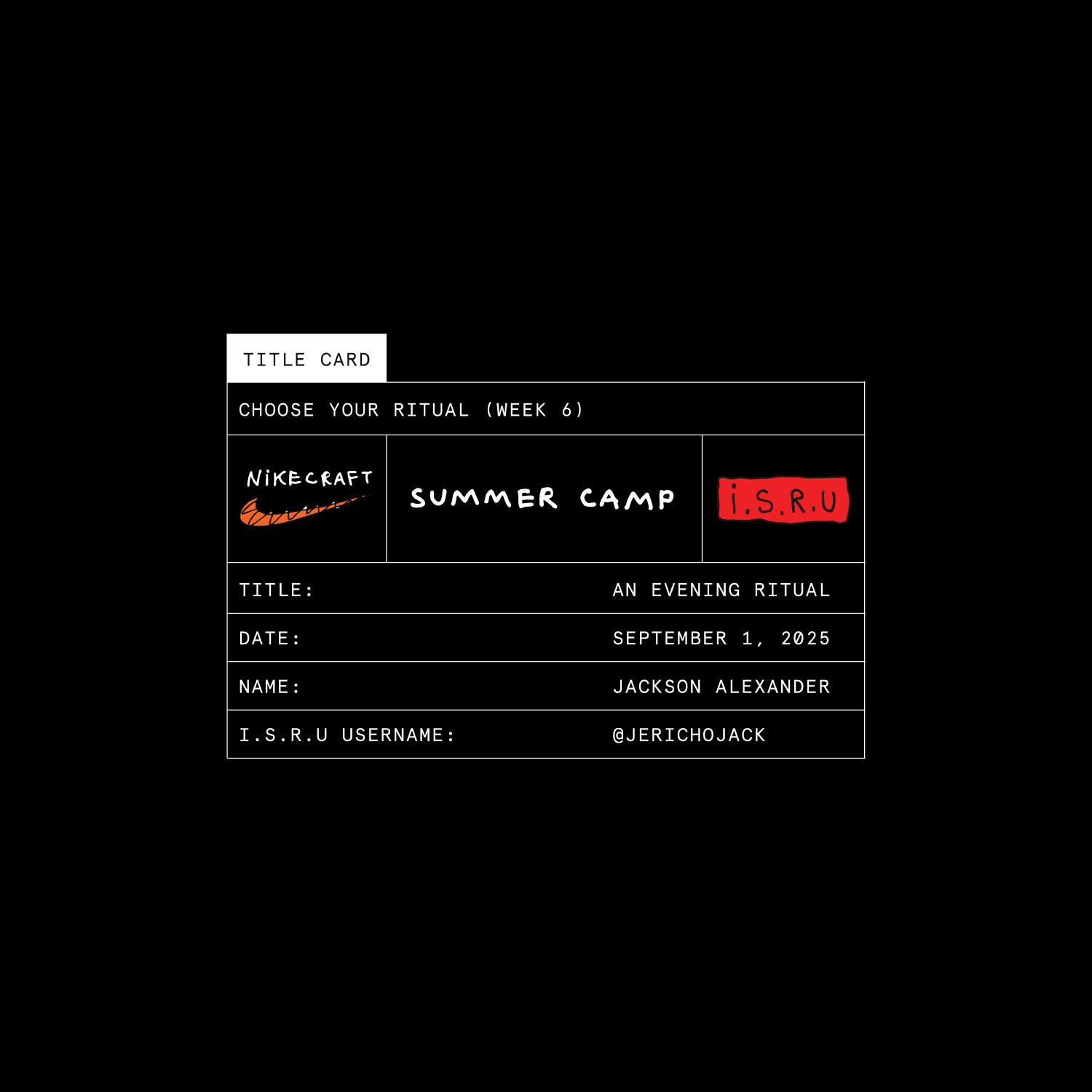 ISRU Ritual — garden still